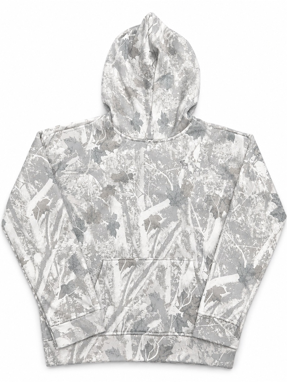 abercrombie kids Grey & White Camouflage Crewneck Hoodie